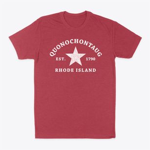 Quonochontaug Rhode Island Star Classic Dad T-Shirt