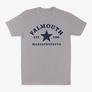 Falmouth Massachusetts Star Classic Dad T-Shirt