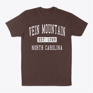 Vein Mountain North Carolina Classic Established Classic Dad T-Shirt
