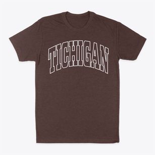 Tichigan Wisconsin Trendy Block Classic Dad T-Shirt