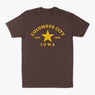 Columbus City Iowa Star Classic Dad T-Shirt
