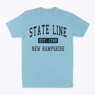 State Line New Hampshire Classic Established Classic Dad T-Shirt