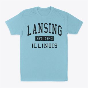 Lansing Illinois Classic Established Classic Dad T-Shirt