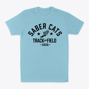 Saber Cats Track and Field Classic Dad T-Shirt