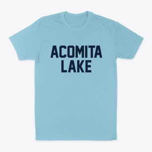 Acomita Lake New Mexico Classic Block Classic Dad T-Shirt