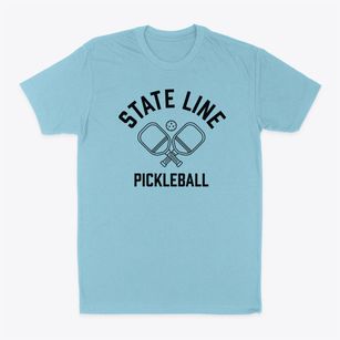 State Line Massachusetts Pickleball Classic Dad T-Shirt