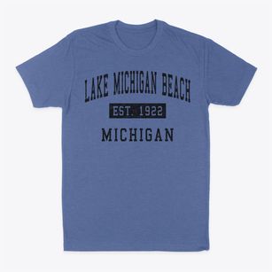 Lake Michigan Beach Michigan Classic Established Classic Dad T-Shirt