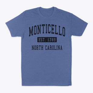 Monticello North Carolina Classic Established Classic Dad T-Shirt