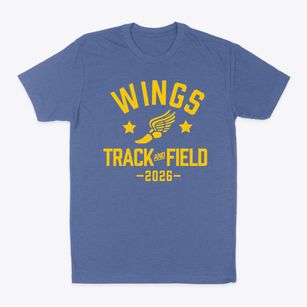 Wings Academy Track and Field Classic Dad T-Shirt
