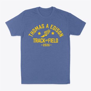 Thomas A Edison Elementary School Track and Field Classic Dad T-Shirt