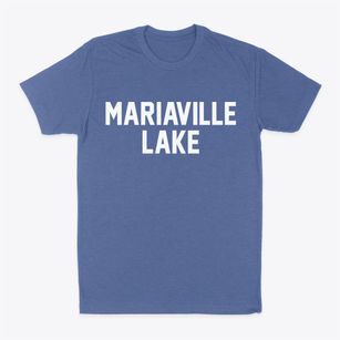 Mariaville Lake New York Classic Block Classic Dad T-Shirt