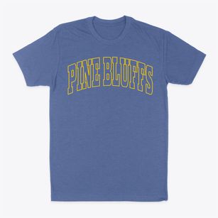 Pine Bluffs Wyoming Trendy Block Classic Dad T-Shirt