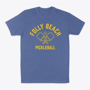 Folly Beach South Carolina Pickleball Classic Dad T-Shirt