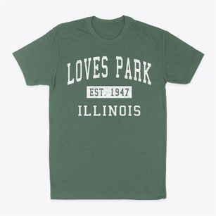 Loves Park Illinois Classic Established Classic Dad T-Shirt