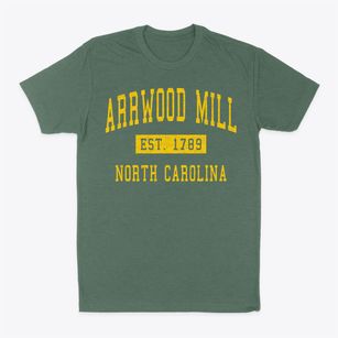 Arrwood Mill North Carolina Classic Established Classic Dad T-Shirt