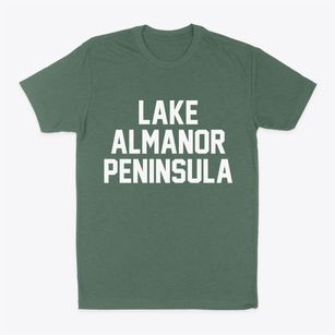Lake Almanor Peninsula California Classic Block Classic Dad T-Shirt
