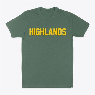 Highlands North Carolina Classic Block Classic Dad T-Shirt