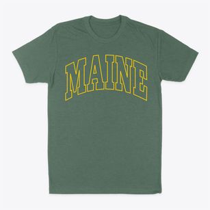 Maine Wisconsin Trendy Block Classic Dad T-Shirt