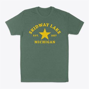 Skidway Lake Michigan Star Classic Dad T-Shirt
