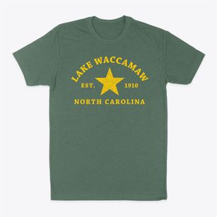 Lake Waccamaw North Carolina Star Classic Dad T-Shirt