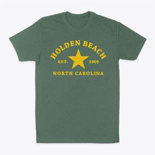 Holden Beach North Carolina Star Classic Dad T-Shirt