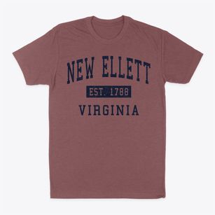New Ellett Virginia Classic Established Classic Dad T-Shirt