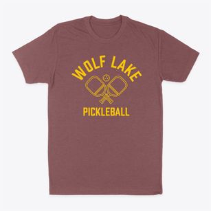Wolf Lake Minnesota Pickleball Classic Dad T-Shirt