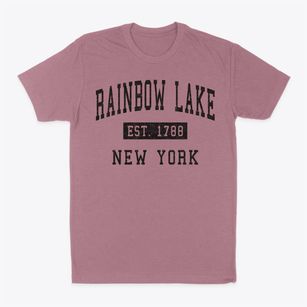 Rainbow Lake New York Classic Established Classic Dad T-Shirt