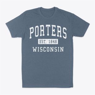 Porters Wisconsin Classic Established Classic Dad T-Shirt