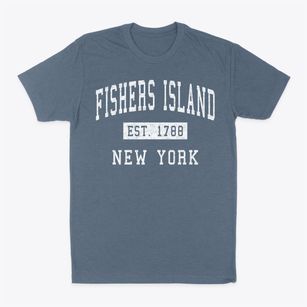 Fishers Island New York Classic Established Classic Dad T-Shirt