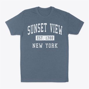 Sunset View New York Classic Established Classic Dad T-Shirt