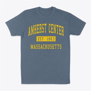 Amherst Center Massachusetts Classic Established Classic Dad T-Shirt