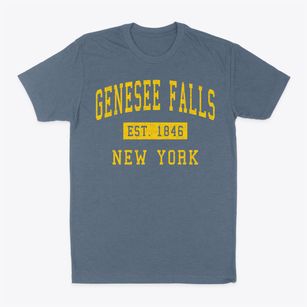 Genesee Falls New York Classic Established Classic Dad T-Shirt