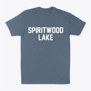 Spiritwood Lake North Dakota Classic Block Classic Dad T-Shirt