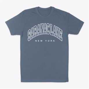 Saranac Lake New York Inline Classic Dad T-Shirt
