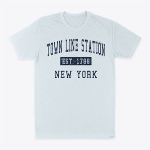 Town Line Station New York Classic Established Classic Dad T-Shirt