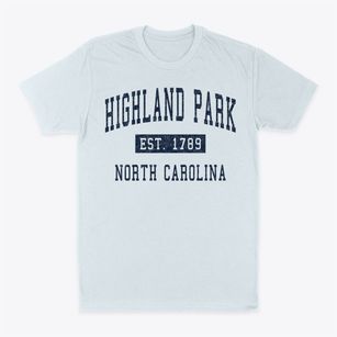 Highland Park North Carolina Classic Established Classic Dad T-Shirt