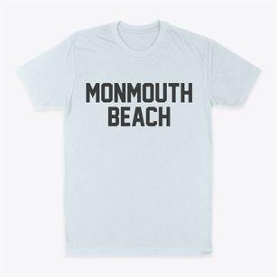 Monmouth Beach New Jersey Classic Block Classic Dad T-Shirt