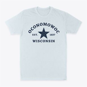 Oconomowoc Wisconsin Star Classic Dad T-Shirt