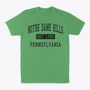 Notre Dame Hills Pennsylvania Classic Established Classic Dad T-Shirt
