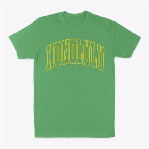Honolulu Hawaii Trendy Block Classic Dad T-Shirt