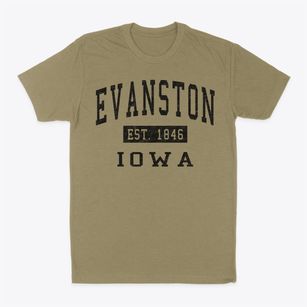 Evanston Iowa Classic Established Classic Dad T-Shirt