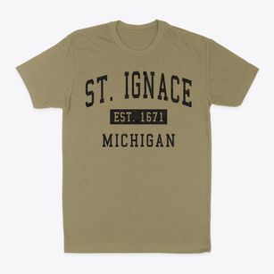 St. Ignace Michigan Classic Established Classic Dad T-Shirt