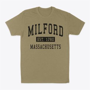 Milford Massachusetts Classic Established Classic Dad T-Shirt