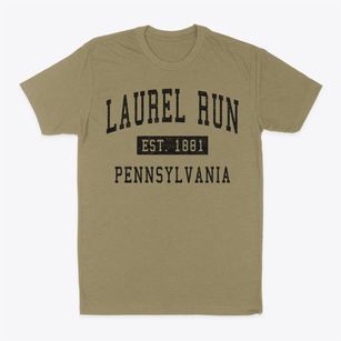 Laurel Run Pennsylvania Classic Established Classic Dad T-Shirt