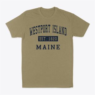 Westport Island Maine Classic Established Classic Dad T-Shirt