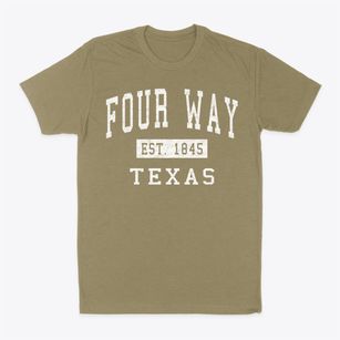Four Way Texas Classic Established Classic Dad T-Shirt