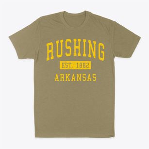 Rushing Arkansas Classic Established Classic Dad T-Shirt