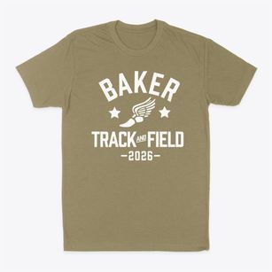 Baker Montessori Elementary School Track and Field Classic Dad T-Shirt