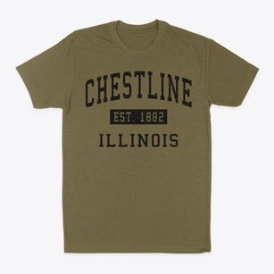 Chestline Illinois Classic Established Classic Dad T-Shirt
